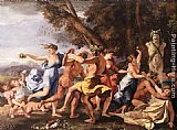 Bacchanal before a Statue of Pan by Nicolas Poussin